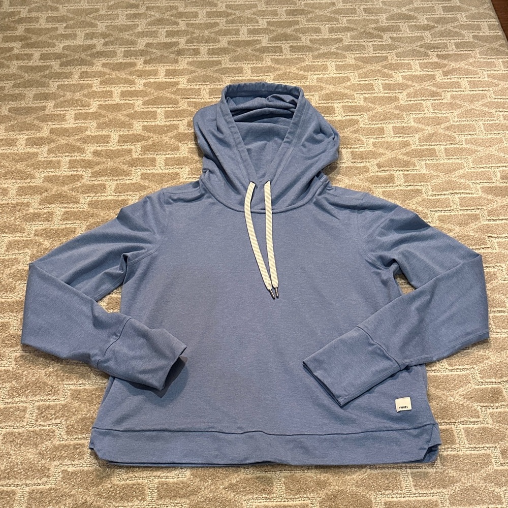 Vuori Halo Essential Hoodie Isle Blue Heather Sz XS